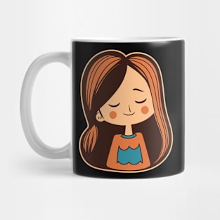 Cute happy girl Mug